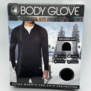 Body Glove 3 Pc Base Layer Set Top Pant Hat